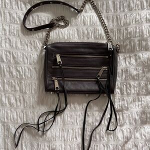 Rebecca Minkoff Stylish Grey Leather Crossbody Bag